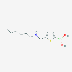molecular formula C11H20BNO2S B8376387 {5-[(Hexylamino)methyl]-2-thienyl}boronic acid 