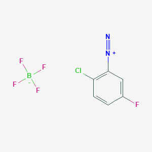 molecular formula C6H3BClF5N2 B8376401 2-Chloro-5-fluorobenzenediazonium tetrafluoroborate 