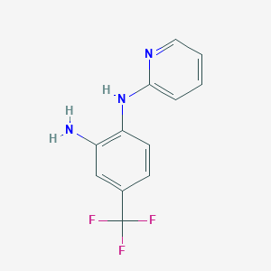 molecular formula C12H10F3N3 B8376419 1,2-Benzenediamine, N1-2-pyridinyl-4-(trifluoromethyl)- 