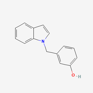 molecular formula C15H13NO B8376440 5-hydroxybenzyl-1H-indole 
