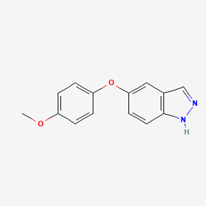 molecular formula C14H12N2O2 B8376549 1h-Indazole,5-(4-methoxyphenoxy)- CAS No. 620989-10-8
