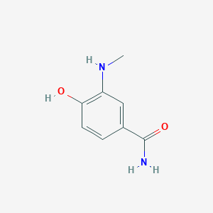molecular formula C8H10N2O2 B8376596 4-Hydroxy-3-(methylamino)benzamide 