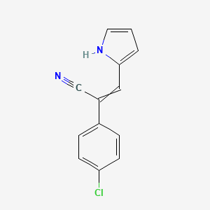 molecular formula C13H9ClN2 B8376613 2-(4-chlorophenyl)-3-(1H-pyrrol-2-yl)prop-2-enenitrile 