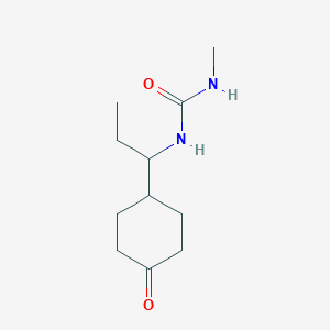 molecular formula C11H20N2O2 B8376779 1-Methyl-3-(1-(4-oxocyclohexyl)propyl)urea 