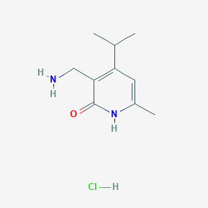 molecular formula C10H17ClN2O B8376838 3-(Aminomethyl)-6-methyl-4-(2-propyl)-1,2-dihydropyridin-2-one HCl salt 