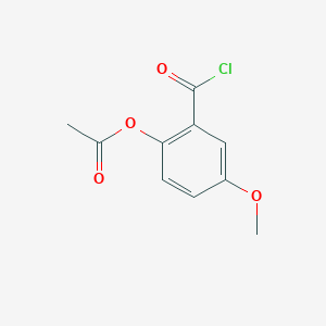 molecular formula C10H9ClO4 B8376846 2-Acetoxy-5-methoxybenzoyl chloride 