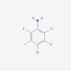 molecular formula C7H5BrClF2N B8376861 2-Chloro-4-bromo-5-methyl-3,6-difluoroaniline 