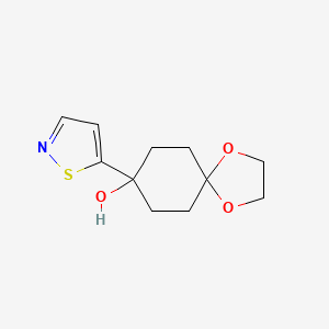 molecular formula C11H15NO3S B8376866 8-Isothiazol-5-yl-1,4-dioxa-spiro[4.5]decan-8-ol 