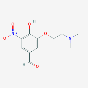 3-(2-(Dimethylamino)ethoxy)-4-hydroxy-5-nitrobenzaldehyde