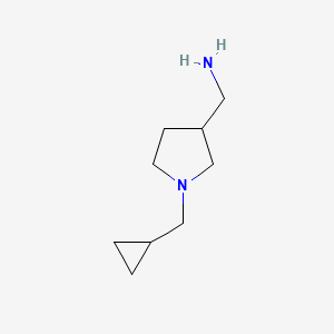 molecular formula C9H18N2 B8376877 1-Cyclopropylmethyl-3-aminomethyl-pyrrolidine 