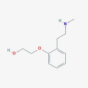 molecular formula C11H17NO2 B8376892 2-(2-(2-(Methylamino)ethyl)phenoxy)ethanol 