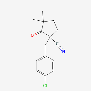 5-(4-Chlorobenzyl)-5-cyano-2,2-dimethylcyclopentanone
