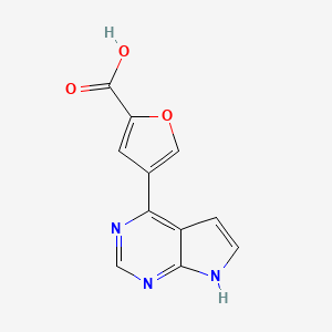 4-(7H-pyrrolo[2,3-d]pyrimidin-4-yl)furan-2-carboxylic acid