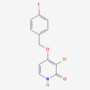 molecular formula C12H9BrFNO2 B8377005 3-bromo-4-(4-fluorobenzyloxy)-1H-pyridin-2-one 