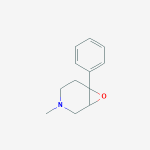 molecular formula C12H15NO B8377029 3-Methyl-6-phenyl-7-oxa-3-azabicyclo[4.1.0]heptane 