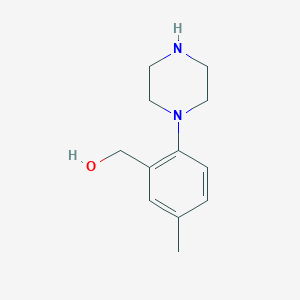 [5-Methyl-2-(piperazin-1-yl)phenyl]methanol