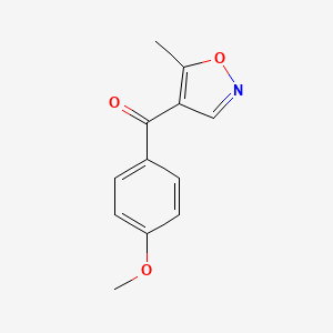 molecular formula C12H11NO3 B8377051 4-(4-Methoxybenzoyl)-5-methylisoxazole 