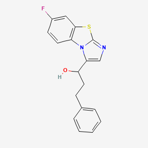 molecular formula C18H15FN2OS B8377075 7-Fluoro-alpha-(2-phenylethyl) imidazo[2,1-b]benzothiazole-3-methanol 