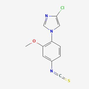 molecular formula C11H8ClN3OS B8377088 4-chloro-1-(4-isothiocyanato-2-methoxy-phenyl)-1H-imidazole 