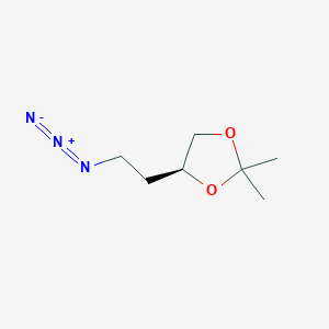 molecular formula C7H13N3O2 B8377097 (S)-4-(2-azido-ethyl)-2,2-dimethyl-[1,3]dioxolane 
