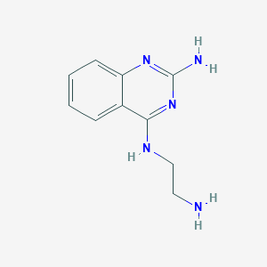 molecular formula C10H13N5 B8377120 2-Amino-4-(2-aminoethylamino)-quinazoline 