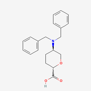 (2S,5R)-5-(Dibenzylamino)oxane-2-carboxylicacid