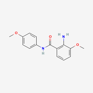 molecular formula C15H16N2O3 B8377138 2-amino-N-(4-methoxy-phenyl)-3-methoxy-benzamide 