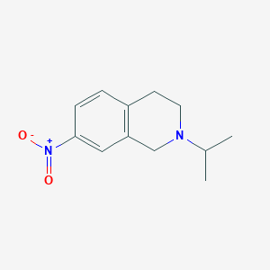 molecular formula C12H16N2O2 B8377154 2-Isopropyl-7-nitro-1,2,3,4-tetrahydroisoquinoline 