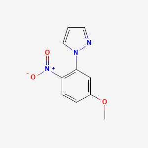 molecular formula C10H9N3O3 B8377184 1-(5-Methoxy-2-nitro-phenyl)-1H-pyrazole 