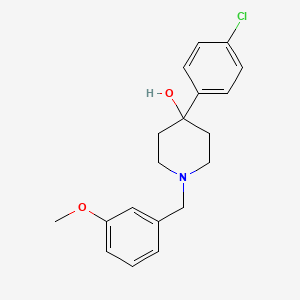 molecular formula C19H22ClNO2 B8377270 4-(4-Chlorophenyl)-1-(3-methoxybenzyl)piperidin-4-ol 