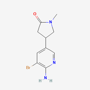 4-(6-Amino-5-bromopyridin-3-yl)-1-methylpyrrolidin-2-one