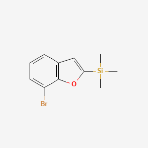 molecular formula C11H13BrOSi B8377292 7-Bromo-2-(trimethylsilyl)benzofuran 