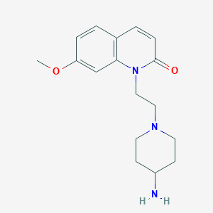 molecular formula C17H23N3O2 B8377324 1-[2-(4-aminopiperidin-1-yl)ethyl]-7-methoxyquinolin-2(1H)-one 