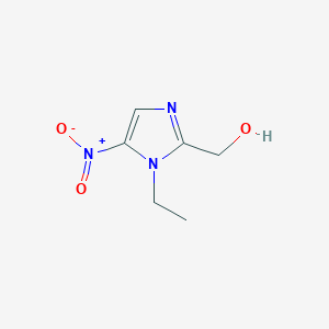 molecular formula C6H9N3O3 B8377369 1-Ethyl-2-hydroxymethyl-5-nitroimidazole 