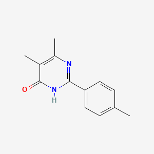 molecular formula C13H14N2O B8377389 5,6-dimethyl-2-(4-methylphenyl)-3H-pyrimidin-4-one 