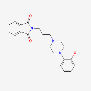 molecular formula C22H25N3O3 B8377403 N-[3-[4-(2-methoxyphenyl)-1-piperazinyl]propyl]phthalimide 
