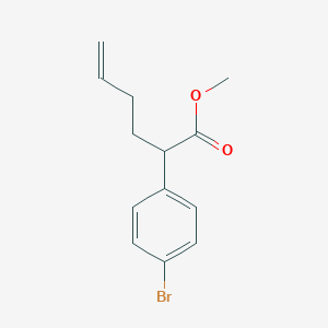 molecular formula C13H15BrO2 B8377405 Methyl 2-(4-bromophenyl)hex-5-enoate 