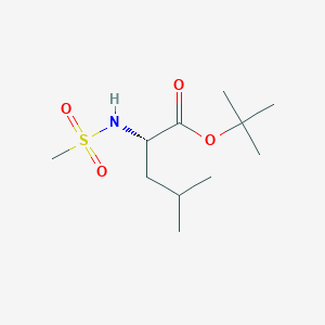 molecular formula C11H23NO4S B8377407 (S)-tert-butyl 4-methyl-2-(methylsulfonamido)pentanoate 