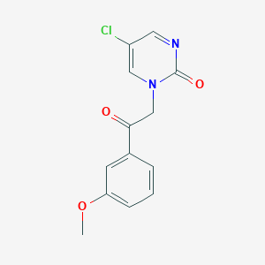 molecular formula C13H11ClN2O3 B8377436 5-Chloro-1-(3-methoxyphenacyl)pyrimidin-2-one 