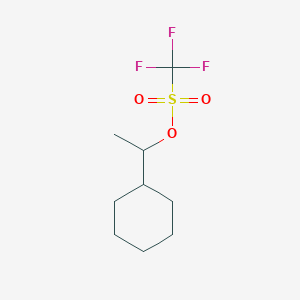 molecular formula C9H15F3O3S B8377439 Cyclohexylethanol triflate 