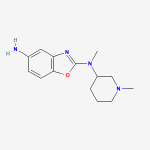 molecular formula C14H20N4O B8377499 N2-Methyl-N2-(1-methyl-piperidin-3-yl)-benzooxazole-2,5-diamine 