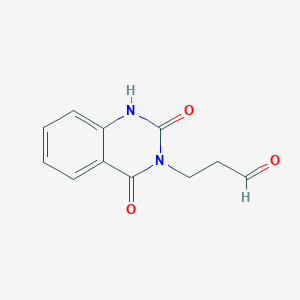 molecular formula C11H10N2O3 B8377509 3-[2,4-dioxo-1,4-dihydro-2H-quinazolin-3-yl]propionaldehyde 