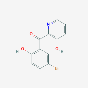 molecular formula C12H8BrNO3 B8377573 2-(5-Bromo-2-hydroxybenzoyl)-3-hydroxypyridine 