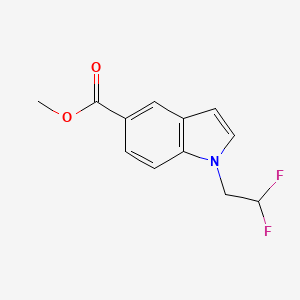 molecular formula C12H11F2NO2 B8377578 Methyl 1-(2,2-difluoroethyl)-1H-indole-5-carboxylate 