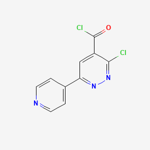 molecular formula C10H5Cl2N3O B8377649 3-Chloro-4-chlorocarbonyl-6-(4-pyridyl)pyridazine 