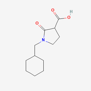 molecular formula C12H19NO3 B8377776 1-(Cyclohexylmethyl)-2-oxopyrrolidine-3-carboxylic acid 