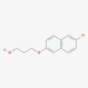 molecular formula C13H13BrO2 B8377826 6-Bromo-2-(3-hydroxypropyloxy)naphthalene 
