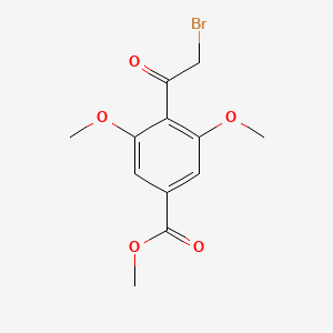 molecular formula C12H13BrO5 B8377851 Methyl 4-(bromoacetyl)-3,5-dimethoxybenzoate 