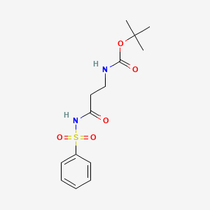 molecular formula C14H20N2O5S B8377859 Tert-butyl 3-oxo-3-(phenylsulfonamido)propylcarbamate 