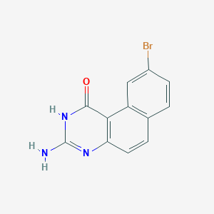 molecular formula C12H8BrN3O B8377865 3-Amino-9-bromobenzo[f]quinazolin-1(2H)-one 